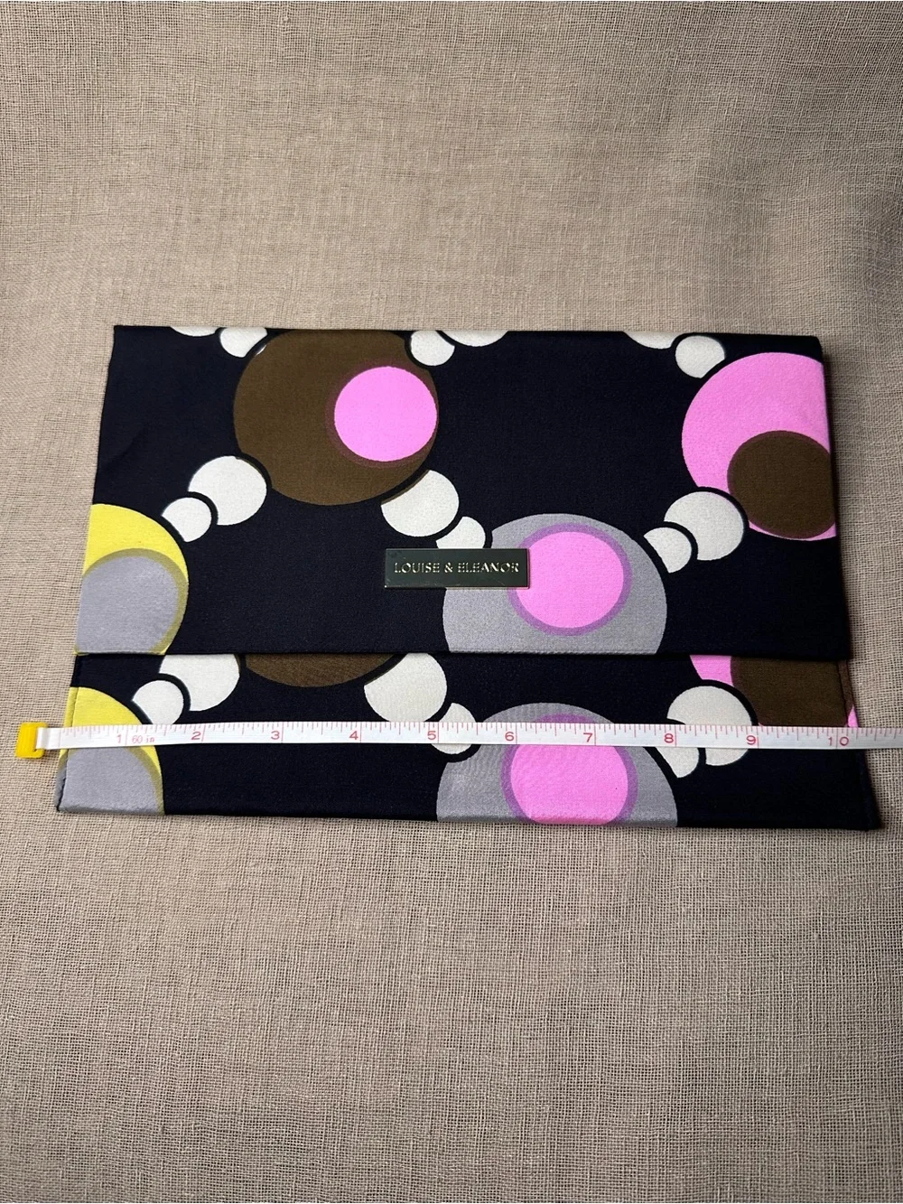 Louise & Eleanor Geometric Mod Print Envelope Clutch Purse EUC